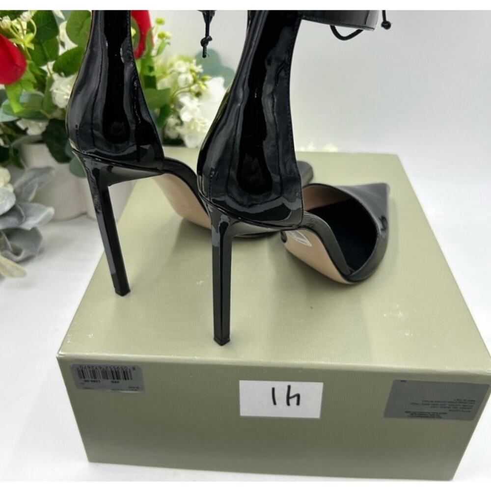 Tom Ford Black Patent Leather Women ankle tie 105 mm pumps size 41 made Italy - Picture 7 of 16